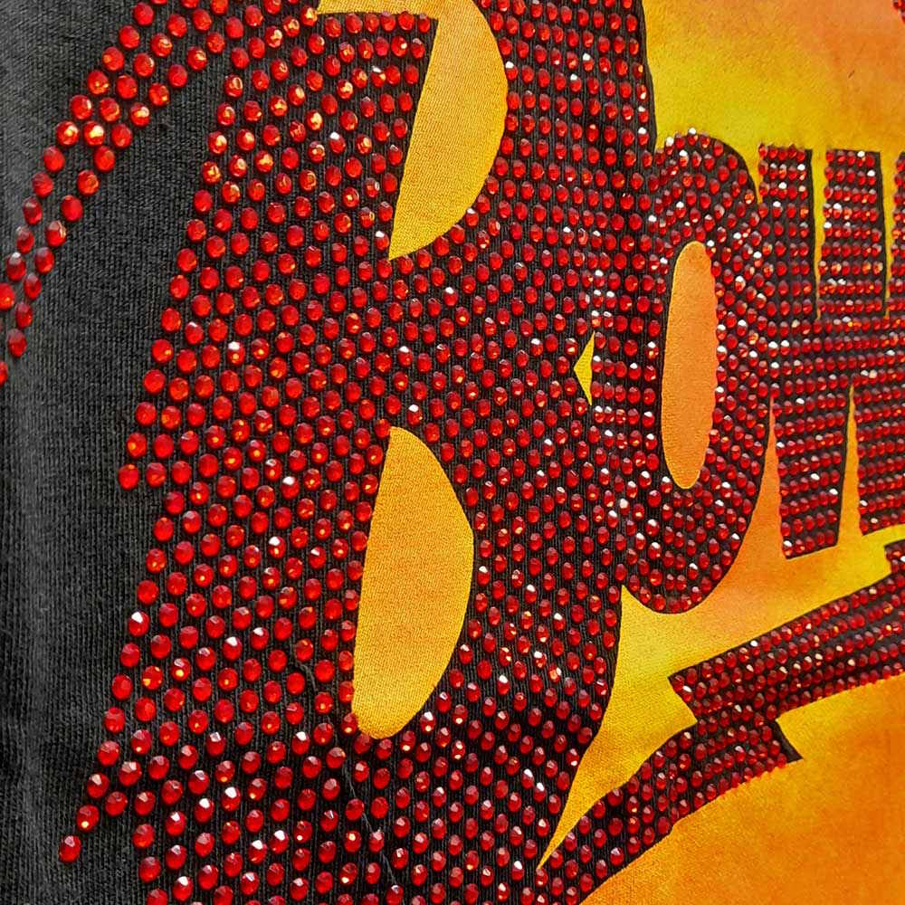 DAVID BOWIE デヴィッドボウイ (追悼 10年 ) - Diamond Dogs Logo / Embellished/ Diamante(ブランド) / Tシャツ / レディース