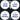 THE BEATLES ザ・ビートルズ (ABBEY ROAD発売55周年記念 ) - I Love / 4個セット / バッジ 【公式 / オフィシャル】