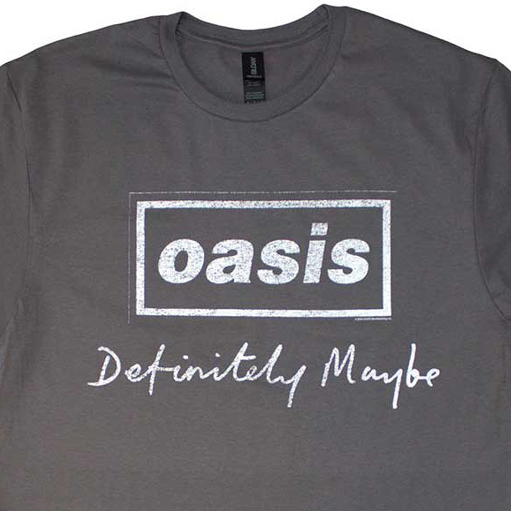 OASIS オアシス (結成 35周年 ) - Definitely Maybe Distressed Text Logo / Tシャツ / メンズ