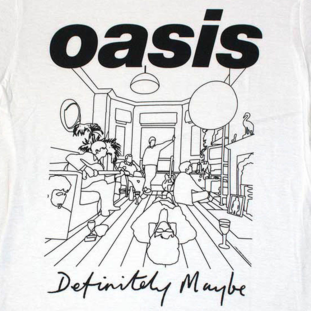 OASIS オアシス (結成 35周年 ) - Definitely Maybe Line Drawing / Tシャツ / メンズ