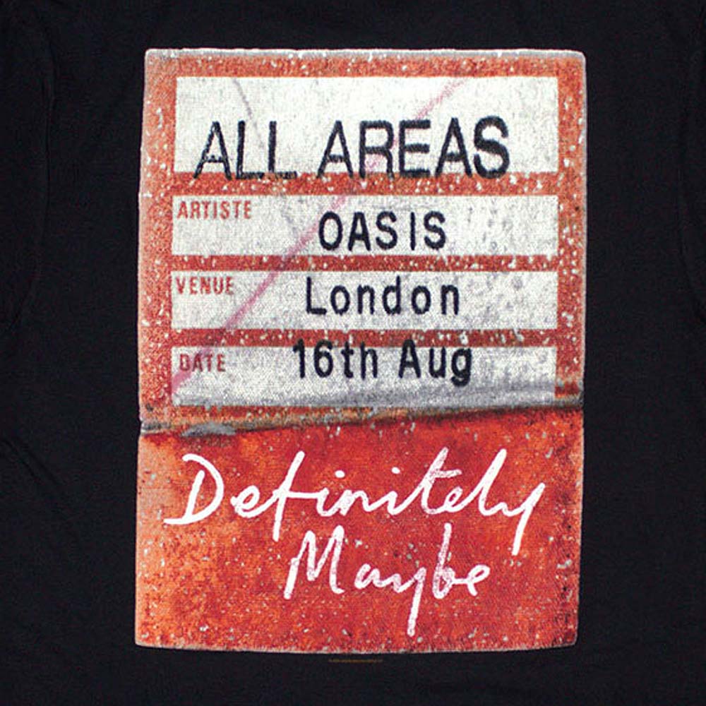 OASIS オアシス (結成 35周年 ) - Definitely Maybe AAA Pass / バックプリントあり / Tシャツ / メンズ