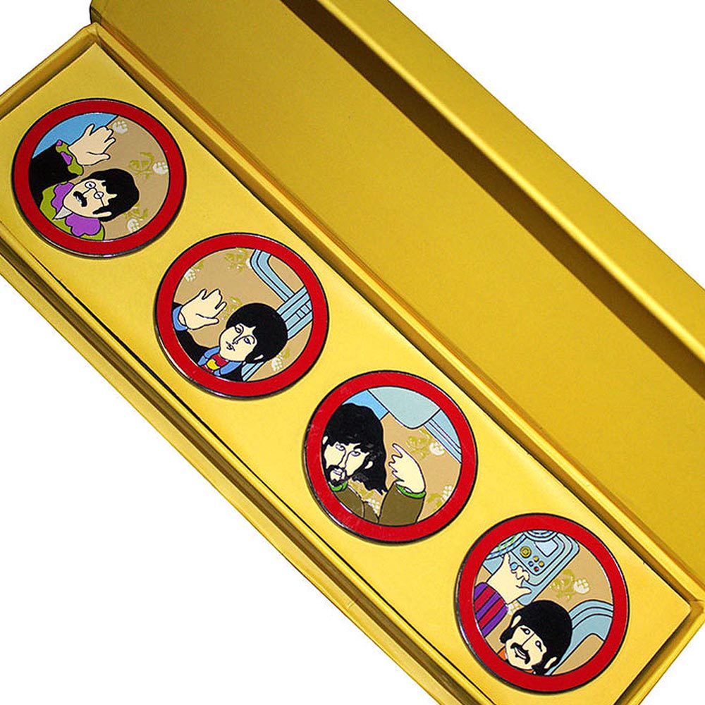 THE BEATLES ビートルズ (来日 60周年 ) - Yellow Submarine Portholes / ピンバッジセット / バッジ