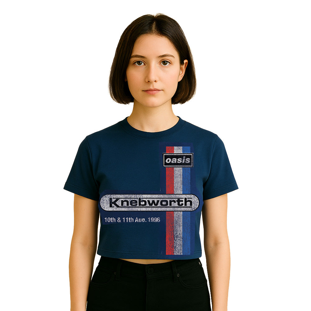 OASIS オアシス (結成 35周年 ) - Knebworth '96 / CROP / Tシャツ / レディース