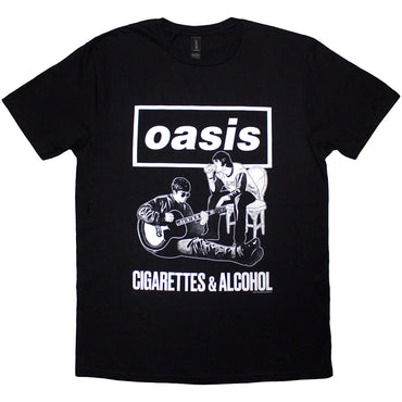 OASIS - (映画「オアシス:ドント・ルック・バック・イン・アンガー」公開 ) - Cigarettes & Alcohol Illustration Mono