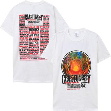フェス公式Tシャツ GLASTONBURY - FESTIVAL 2014 (超レア) / バックプリントあり / ヴィンテージ