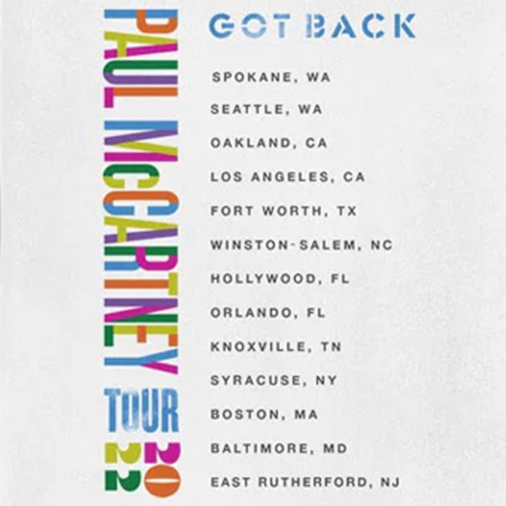 PAUL MCCARTNEY ポールマッカートニー (新譜 発売記念 ) - GOT BACK TOUR / バックプリントあり / Tシャツ / メンズ