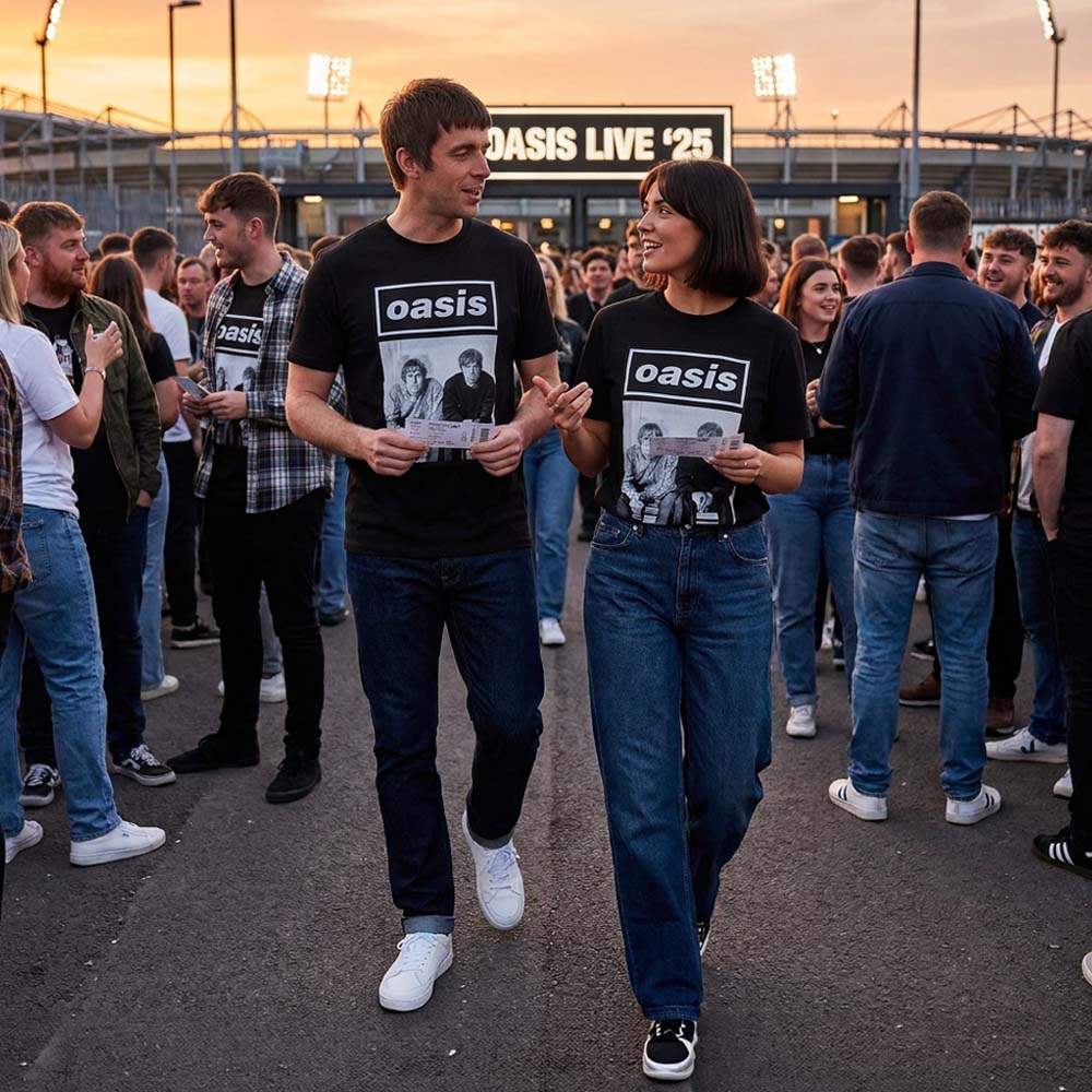 OASIS オアシス (映画「オアシス:ドント・ルック・バック・イン・アンガー」公開 ) - Wonderwall Live 25 World Tour / ツアー会場限定 / Tシャツ / メンズ