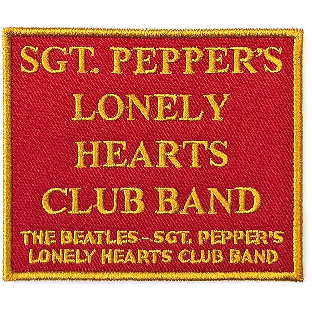 THE BEATLES ザ・ビートルズ (ABBEY ROAD発売55周年記念 ) - Sgt. Pepper's….Red / SONG TITLES / ワッペン 【公式 / オフィシャル】