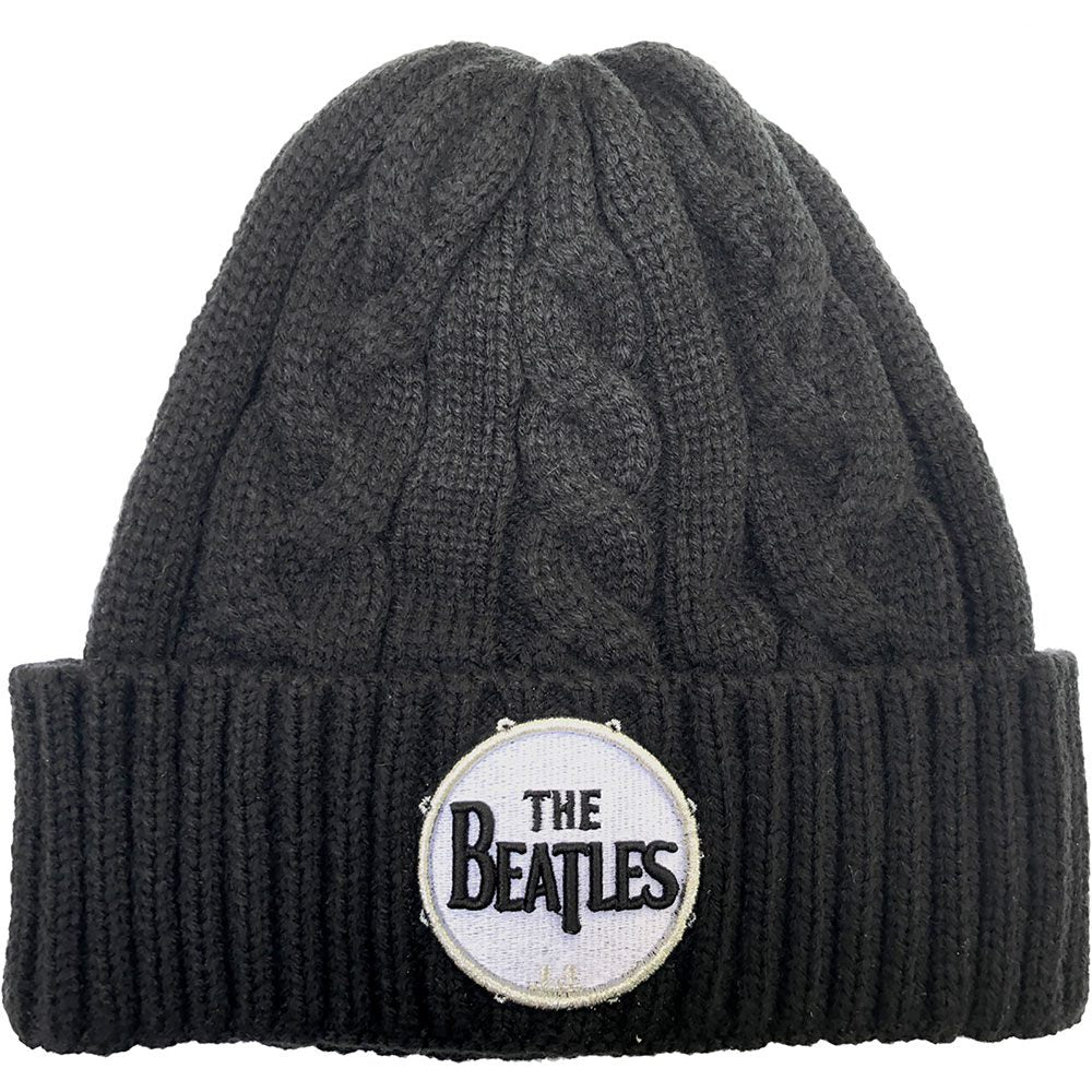 THE BEATLES ザ・ビートルズ (ABBEY ROAD発売55周年記念 ) - Drum Logo (Cable Knit) / ビーニー 【公式 / オフィシャル】