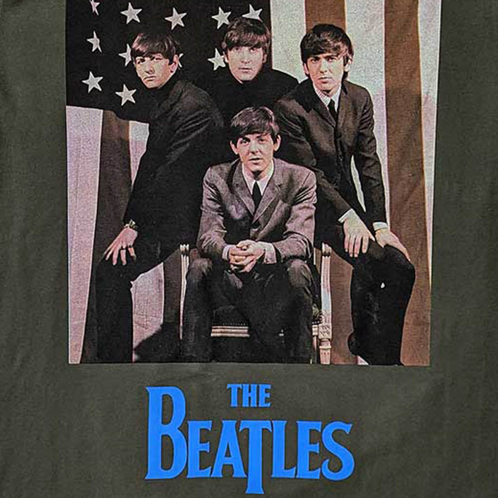 THE BEATLES ザ・ビートルズ (ABBEY ROAD発売55周年記念 ) - US Flag Photo / Tシャツ / メンズ 【公式 / オフィシャル】