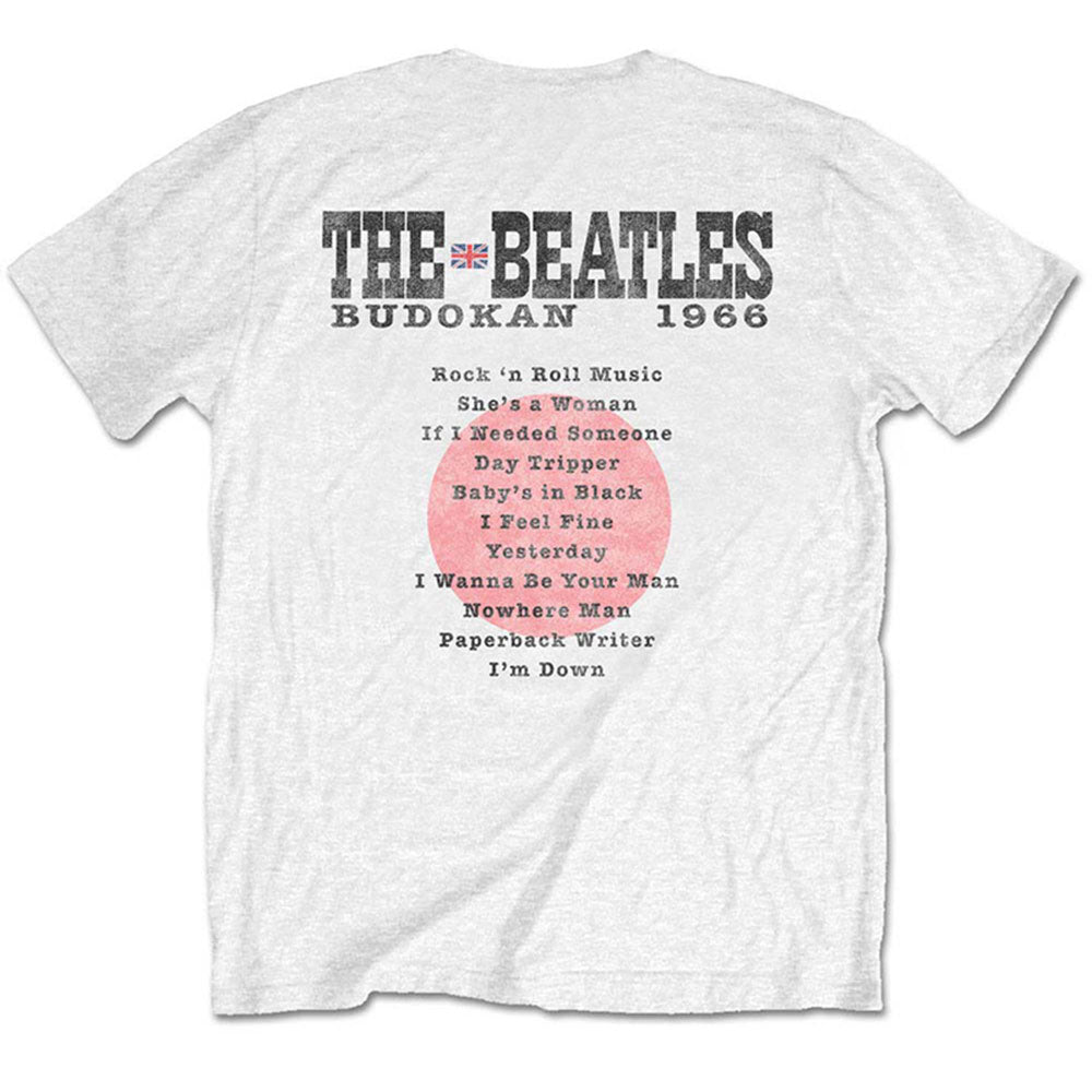 THE BEATLES ビートルズ (来日 60周年 ) - BUDOKAN 1966 SET LIST | ヴィンテージ加工 / バックプリントあり / Tシャツ / メンズ