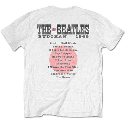 THE BEATLES ビートルズ (来日 60周年 ) - BUDOKAN 1966 SET LIST | ヴィンテージ加工 / バックプリントあり / Tシャツ / メンズ