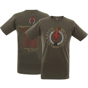 ERIC CLAPTON エリッククラプトン (新作 発売 ) - Guitar / バックプリントあり / 北米 Tour 2009 会場限定 / レア / Tシャツ / メンズ 【公式 / オフィシャル】