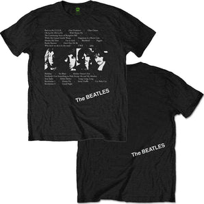 THE BEATLES ビートルズ (ABBEY ROAD 55周年 ) - White Album Tracks / バックプリントあり / Tシャツ / メンズ 【公式 / オフィシャル】