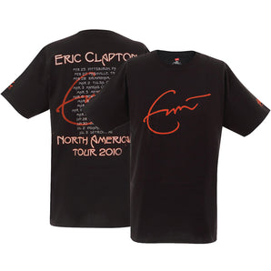 ERIC CLAPTON エリッククラプトン (新作 発売 ) - コンサート会場限定商品 2010 North American Tour Signature / バックプリントあり / Tシャツ / メンズ 【公式 / オフィシャル】