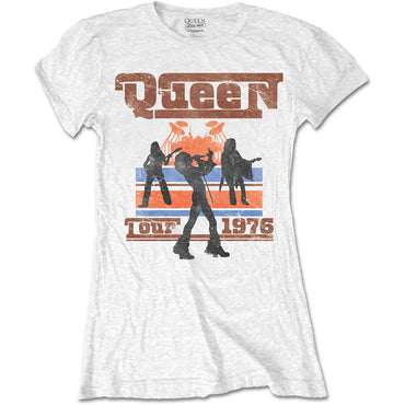 QUEEN クイーン (フレディ 生誕 80年 ) - 1976 TOUR SILHOUETTES / Tシャツ / レディース