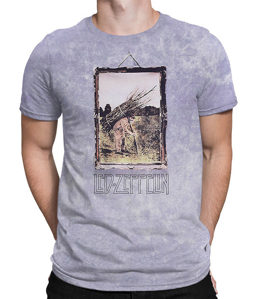 LED ZEPPELIN レッドツェッペリン (来日 55周年 ) - MAN WITH STICKS / タイダイ / バックプリントあり / Tシャツ / メンズ