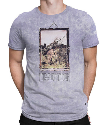 LED ZEPPELIN レッドツェッペリン (来日 55周年 ) - MAN WITH STICKS / タイダイ / バックプリントあり / Tシャツ / メンズ