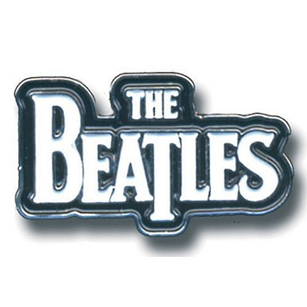 THE BEATLES - (来日 60周年 ) - DROP T LOGO（WHITE） / メタル・ピンバッジ