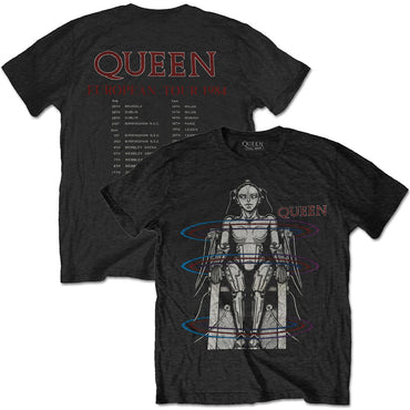 QUEEN - (フレディ 生誕 80年 ) - EUROPEAN TOUR 1984（復刻ツアーTシリーズ） / バックプリントあり