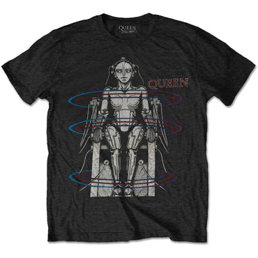 QUEEN クイーン (フレディ 生誕 80年 ) - EUROPEAN TOUR 1984（復刻ツアーTシリーズ） / バックプリントあり / Tシャツ / メンズ