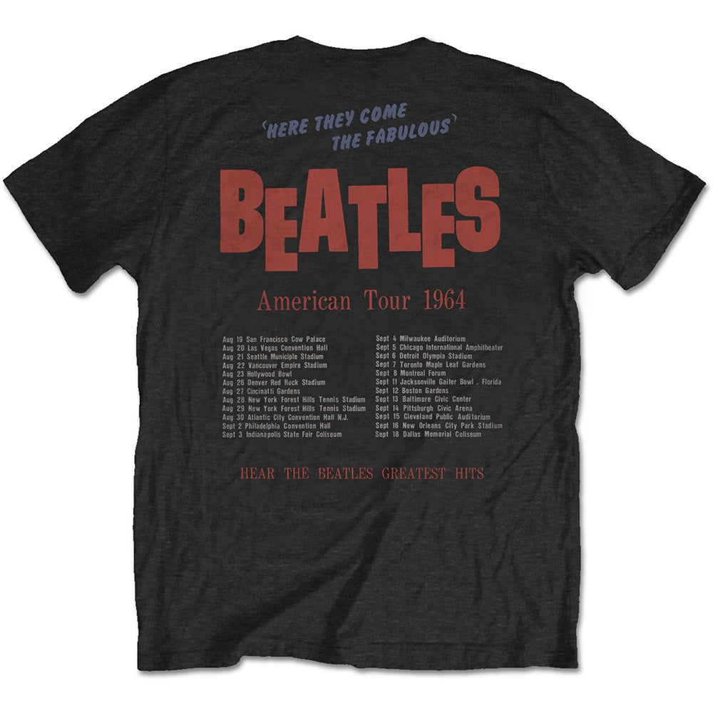 THE BEATLES ビートルズ (来日 60周年 ) - AMERICAN TOUR 1964 / HDN（復刻ツアーTシリーズ） / バックプリントあり / Tシャツ / メンズ