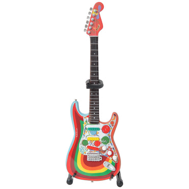 GEORGE HARRISON ジョージハリスン (追悼 25年 ) - Fender Strat Rocky Design / Fab Four / ミニチュア楽器