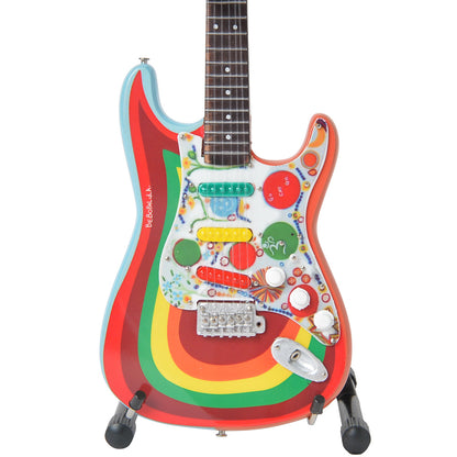 GEORGE HARRISON ジョージハリスン (追悼 25年 ) - Fender Strat Rocky Design / Fab Four / ミニチュア楽器