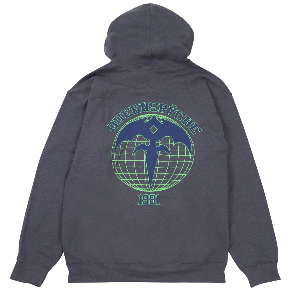 QUEENSRYCHE クイーンズライク - ATHLETIC GLOBE HOODIE / ジップ / 限定 / パーカー・スウェット / メンズ