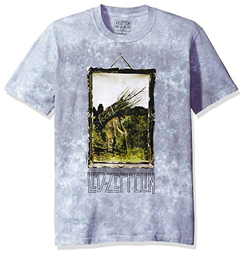 LED ZEPPELIN レッドツェッペリン (来日 55周年 ) - MAN WITH STICKS / タイダイ / バックプリントあり / Tシャツ / メンズ