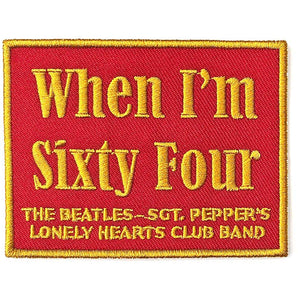 THE BEATLES ビートルズ (ABBEY ROAD 55周年 ) - When I'm Sixty Four / SONG TITLES / ワッペン 【公式 / オフィシャル】