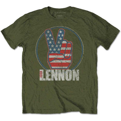 JOHN LENNON - (生誕 85年 ) - Peace Fingers US Flag