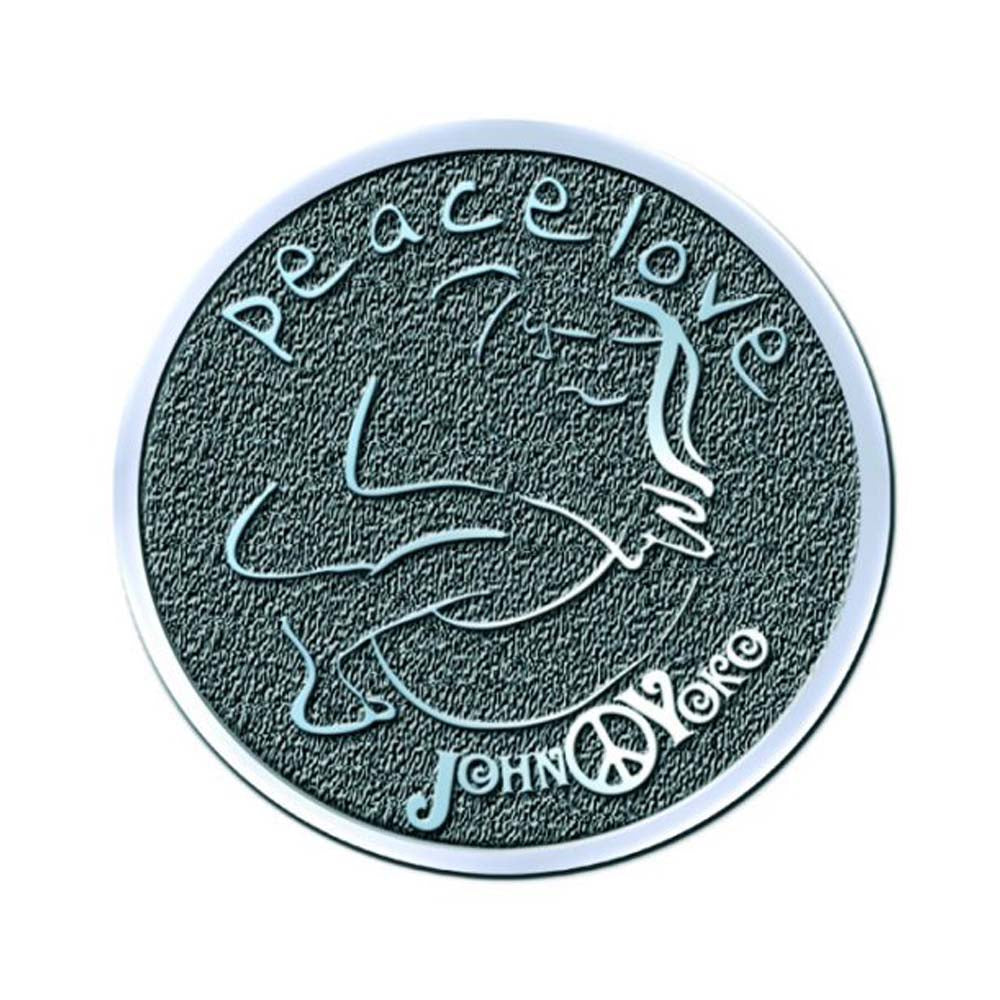 JOHN LENNON ジョンレノン (5月10日映画公開 ) - Peace & Love / メタル・ピンバッジ / バッジ 【公式 / オフィシャル】