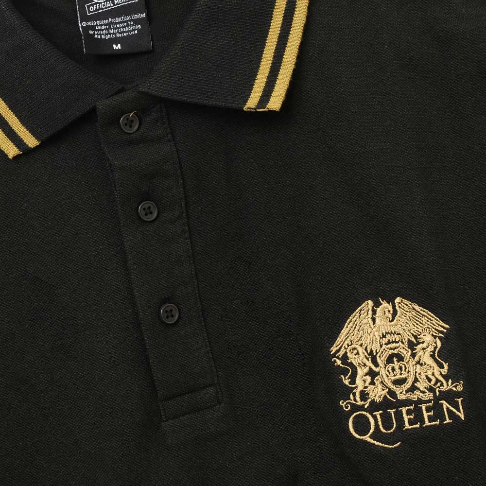 QUEEN クイーン (フレディ 生誕 80年 ) - Crest Logo / ポロシャツ / メンズ