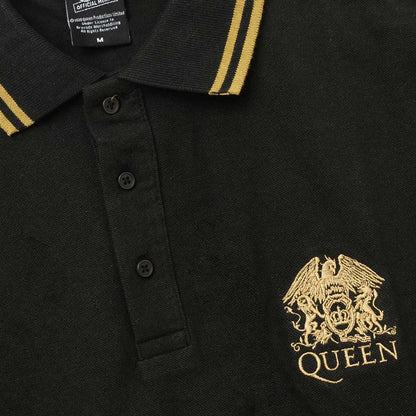 QUEEN クイーン (フレディ 生誕 80年 ) - Crest Logo / ポロシャツ / メンズ