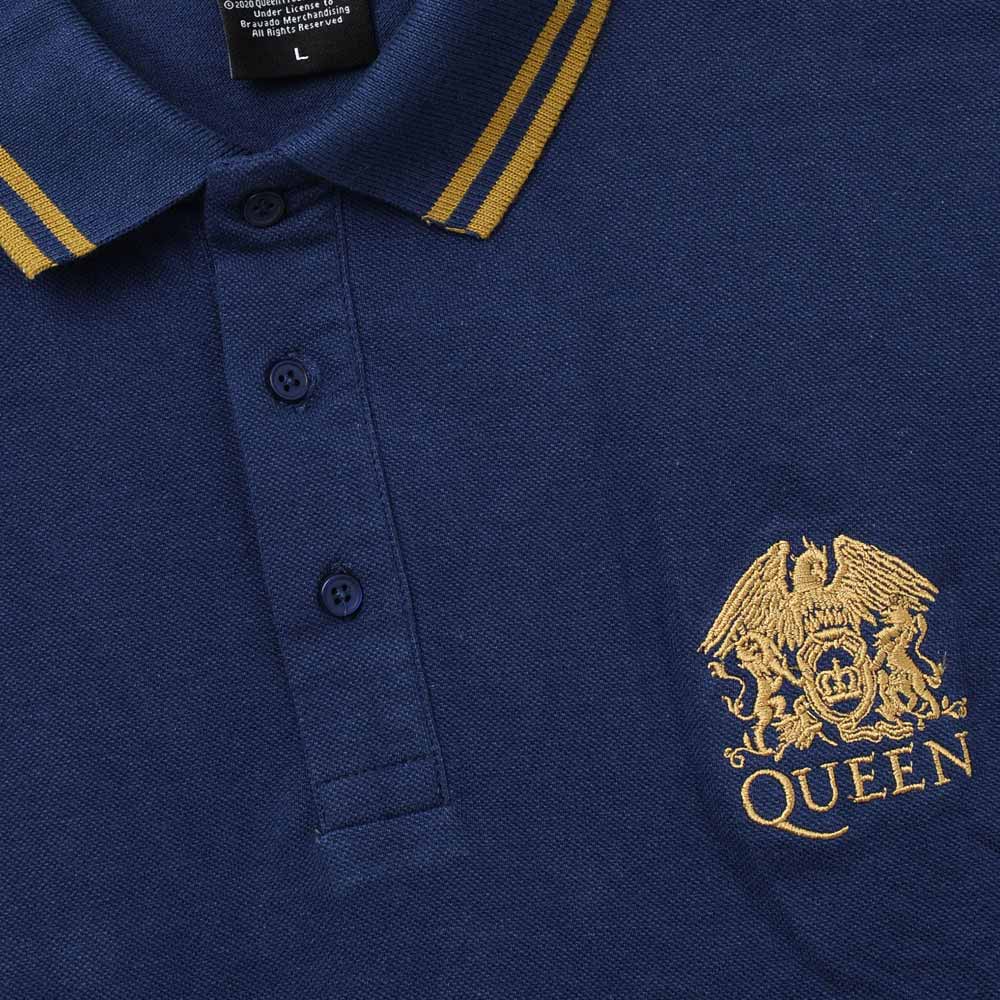 QUEEN クイーン (フレディ 生誕 80年 ) - Crest Logo / ポロシャツ / メンズ