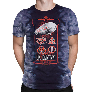 LED ZEPPELIN レッドツェッペリン (来日 55周年 ) - Uk Tour 1971  / タイダイ / Tシャツ / メンズ