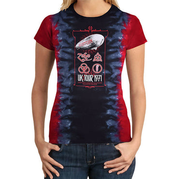 LED ZEPPELIN レッドツェッペリン (来日 55周年 ) - Uk Tour 1971 / タイダイ / Tシャツ / レディース