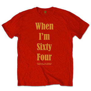 THE BEATLES ビートルズ (ABBEY ROAD 55周年 ) - When I'm Sixty Four / バックプリントあり / Tシャツ / メンズ