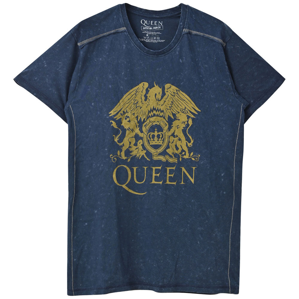 QUEEN - (フレディ 生誕 80年 ) - Classic Crest Navy / Black Label（ブランド） / Snow Wash