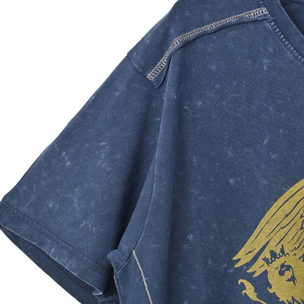 QUEEN クイーン (フレディ 生誕 80年 ) - Classic Crest Navy / Black Label（ブランド） / Snow Wash / Tシャツ / メンズ