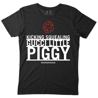 RADIOHEAD レディオヘッド (結成 35周年 ) - Gucci Piggy / バックプリントあり / オーガニックコットン / Tシャツ / メンズ