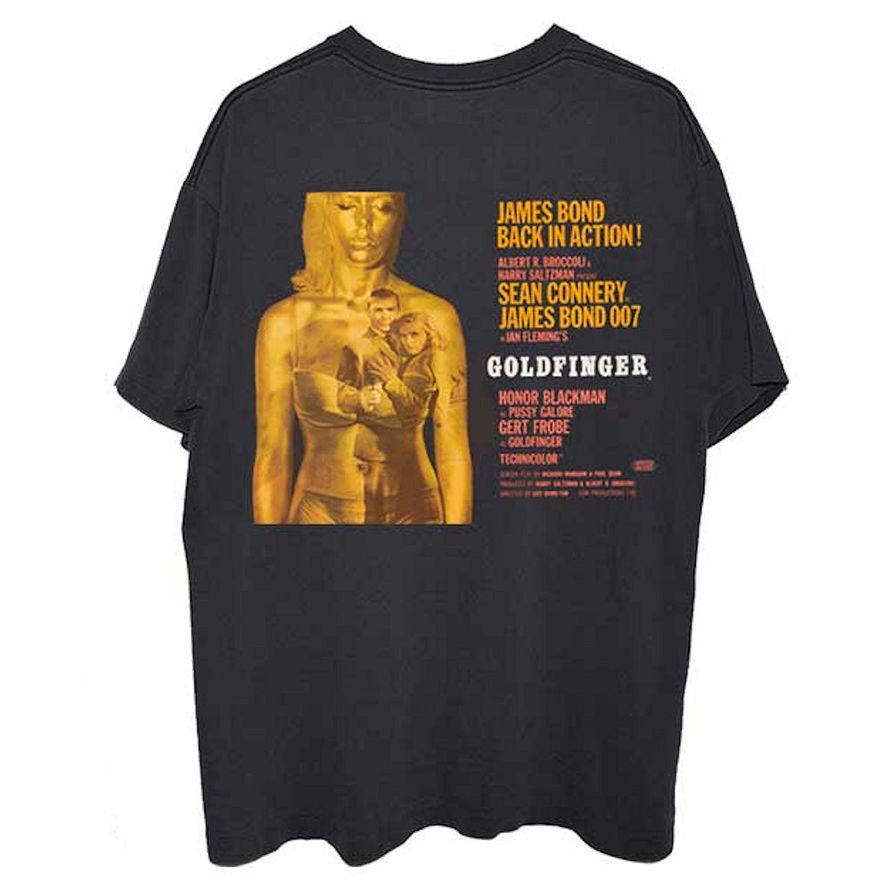 JAMES BOND ジェームズボンド - Gold Finger Movie Poster / バックプリントあり / Tシャツ / メンズ