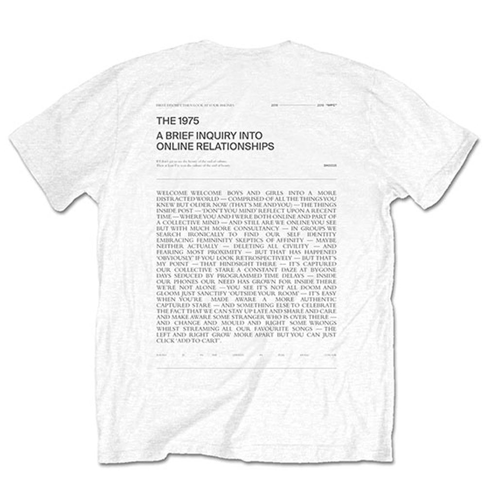 THE 1975 A Brief Inquiry Tシャツ バンド UK ロック THE 1975 、 A Brief Inquiry into Online Relationships 商品