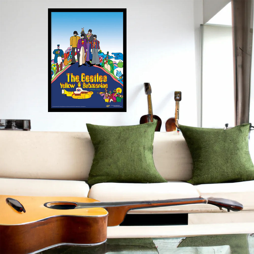 THE BEATLES ビートルズ (来日 60周年 ) - Yellow Submarine / インテリア額