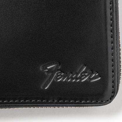 FENDER フェンダー - 二つ折り札入れ L字ファスナー / Black / ギターピック＆ウォレットコード付き / 財布