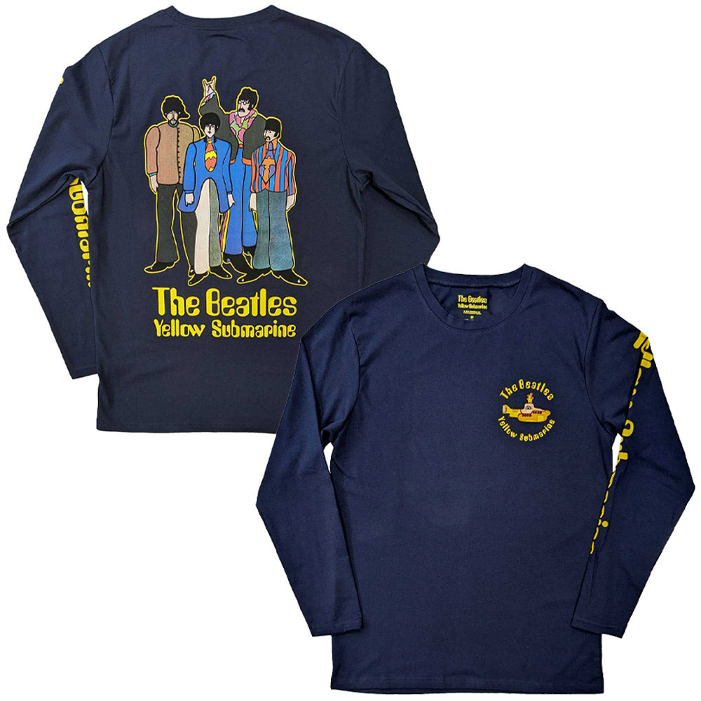 THE BEATLES - (来日 60周年 ) - Yellow Submarine Band / バックプリントあり / 長袖 / Sleeve Print