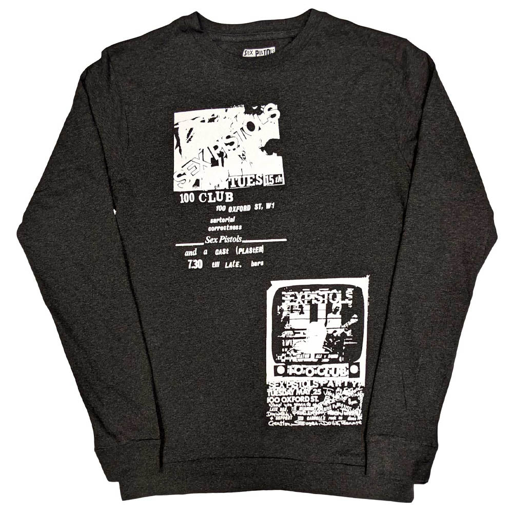 SEX PISTOLS セックスピストルズ (デビュー 50周年 ) - 100 Club / バックプリントあり / 長袖 / Tシャツ / メンズ
