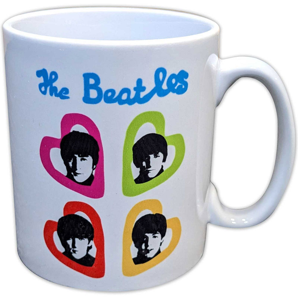 THE BEATLES ビートルズ (来日 60周年 ) - A Hard Day's Night Headshot Hearts / マグカップ