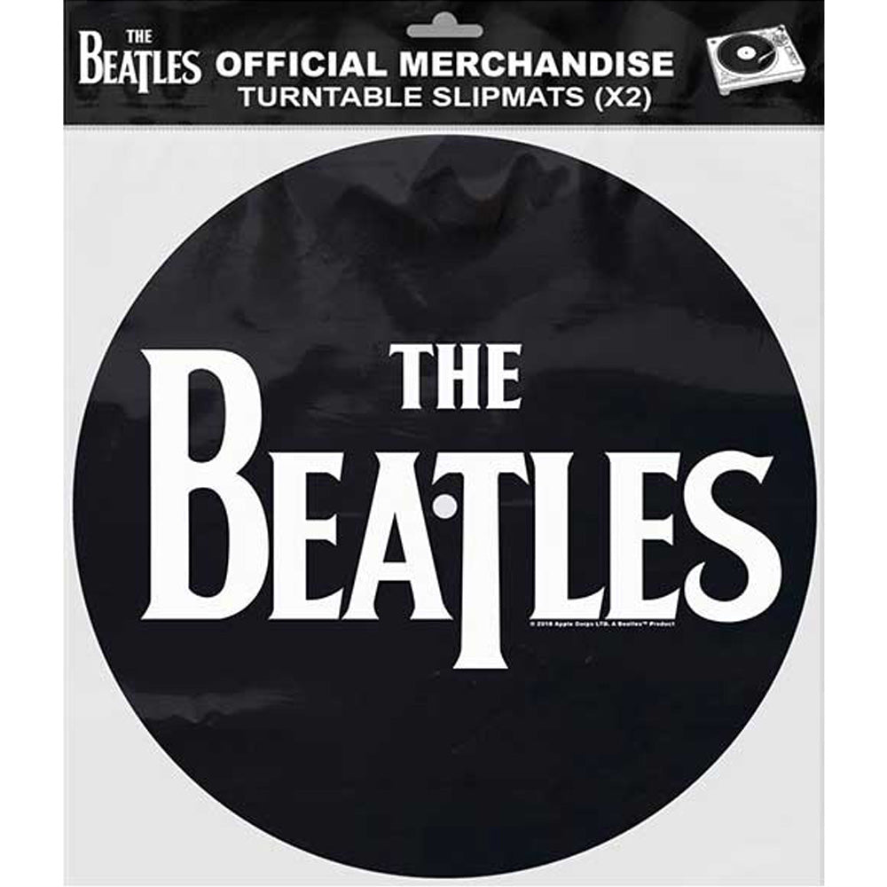 THE BEATLES ビートルズ (来日 60周年 ) - Drop T Logo & Apple / 2枚セット / スリップマット